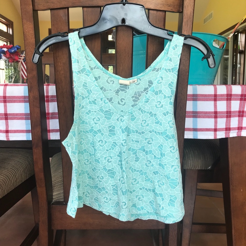 PacSun flower crop tank top